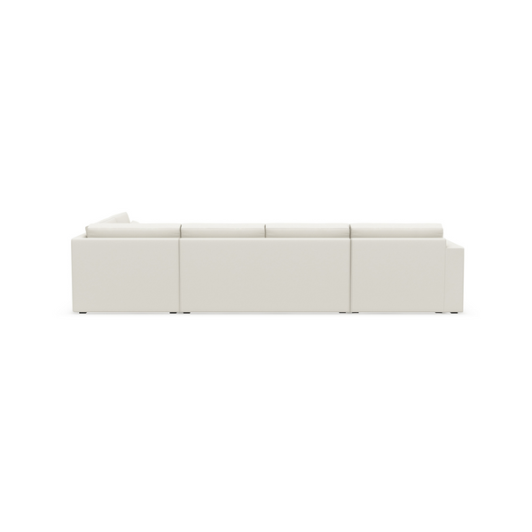 Helsinki Sectional Sofa With FiberGuard Fabric Backside View from Living point
