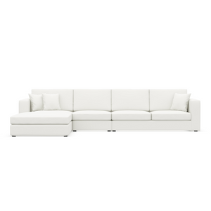Helsinki Sectional Sofa With FiberGuard Fabric Front View from Living point