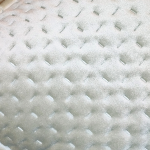 Honeycomb Quilt Printed Pillow Fabric Close View from Living point