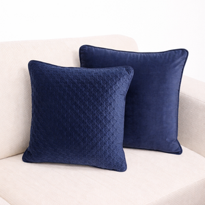 Imperial Blue & Mosaic Quilt Pillow Set of 2 Lifestyle Image from Living point
