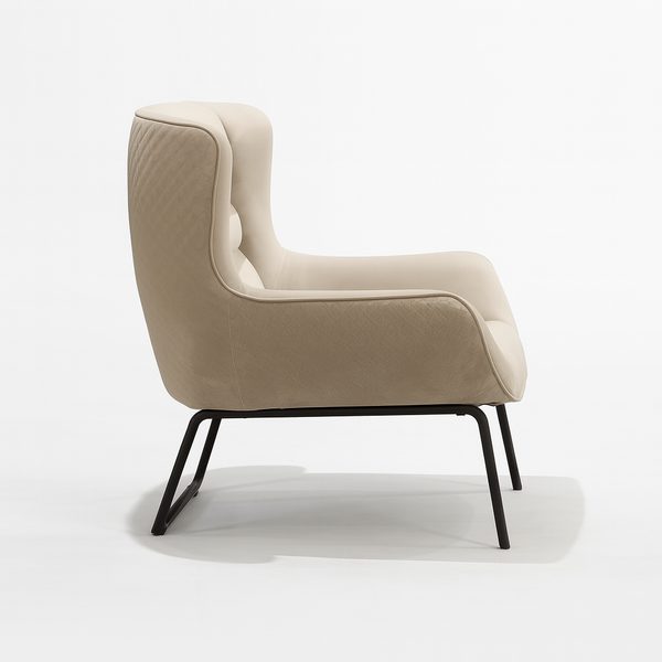 Jerry Metal Chair Side View from Living point