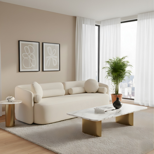 Jersey 3 Seater Beige Sofa Lifestyle Image from Living point