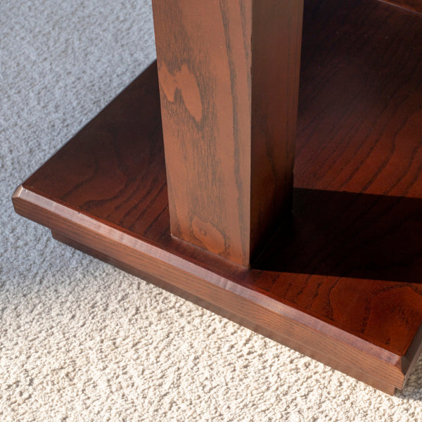 Kayla Wooden End Table Side View from Living point
