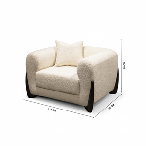 Lara Single Seater Sofa With Dimensions from Living point