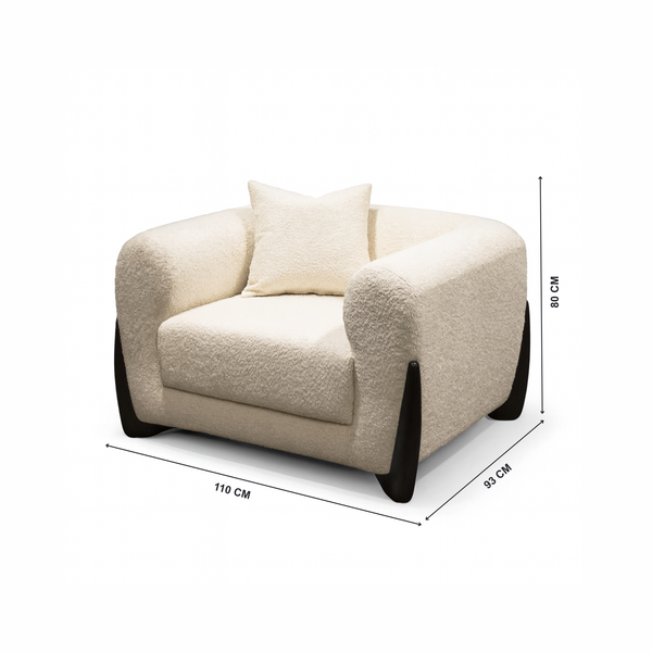 Lara Single Seater Sofa With Dimensions from Living point
