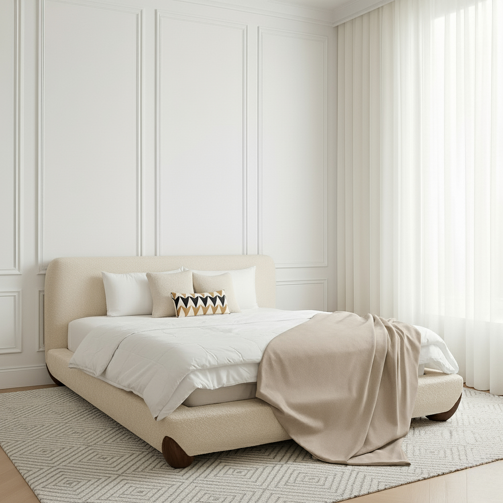 Lars Upholstered Bed Lifestyle Image from Living point