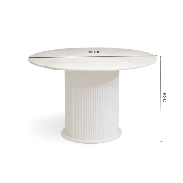 Larson Round Marble Dining Table Living Point