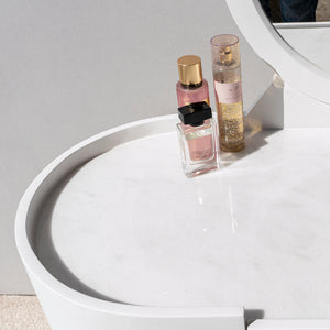 Larson Dressing Table top close view from Living point