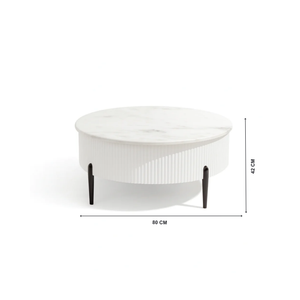 Larson Marble Coffee Table with Dimensions from Living point