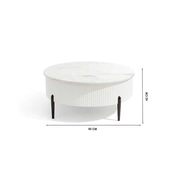 Larson Marble Coffee Table with Dimensions from Living point