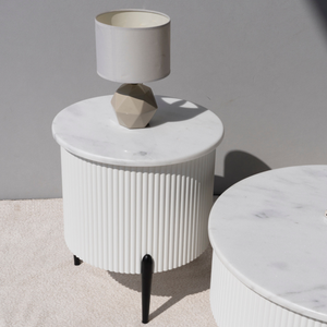 Larson Marble End Table Lifestyle Image from Living point