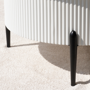 Larson Wooden Coffee Table leg close view from Living point