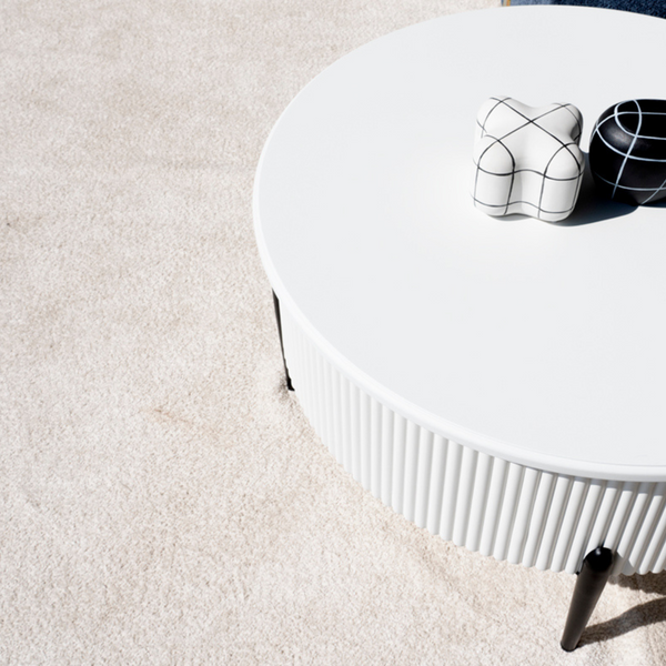 Larson Wooden Coffee Table top close view from Living point