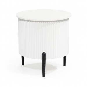 Larson Wooden End Table Front View from Living point