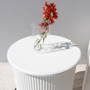 Larson Wooden End Table Top Close View from Living point