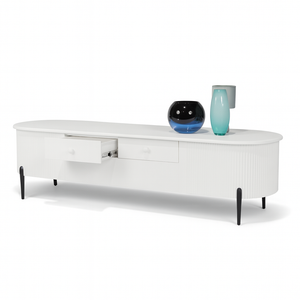 Larson Wooden Top Tv Unit front view from Living point