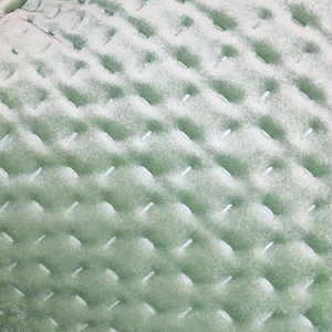 Lattice Quilt Olive Pillow Fabric Close View from Living Point