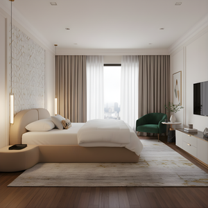 Laura Upholstered Bed Lifestyle Image from Living point