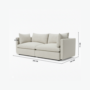 Liora 2 Seater Cloud Sofa with Dimensions from Living point