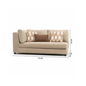 Liverpool 2 seater with Right Arm Sofa along with Dimensions from Living point