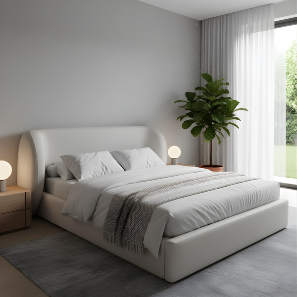 Marina Upholstered Bed Lifestyle Image from Living point