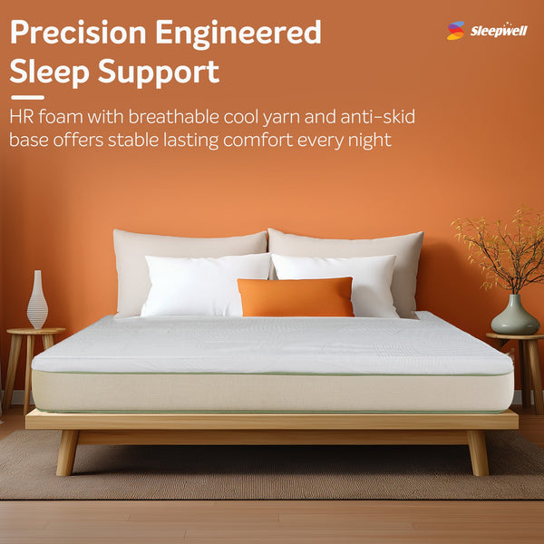 Sleepwell Mattress Topper with HR Foam with Precision Engineered Sleep Support from Living point