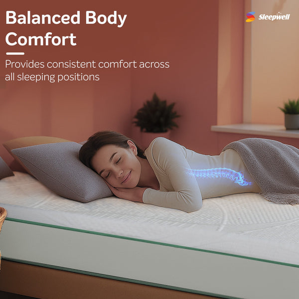 Sleepwell Mattress Topper with Memory Foam with Balanced boy Confort from Livin point