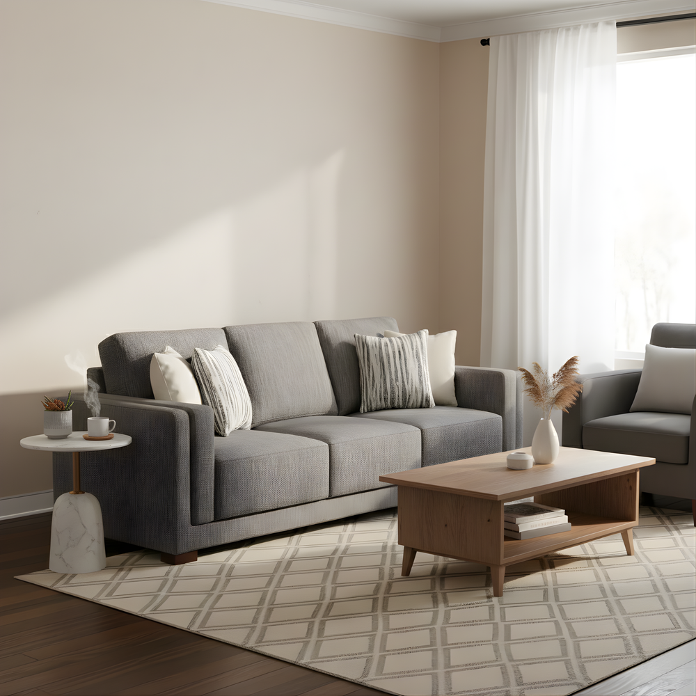 Miami 3 Seater Grey Sofa Lifestyle Image from Living point