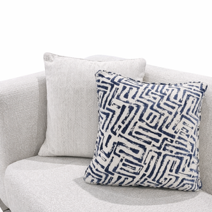 Navy Shell Weave & Crème Texture Pillow Set of 2 from Living point