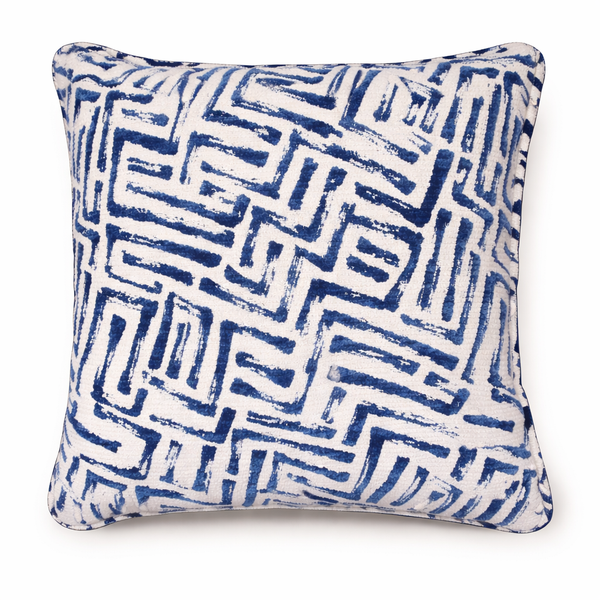Navy Shell Weave Pillow from Living Point