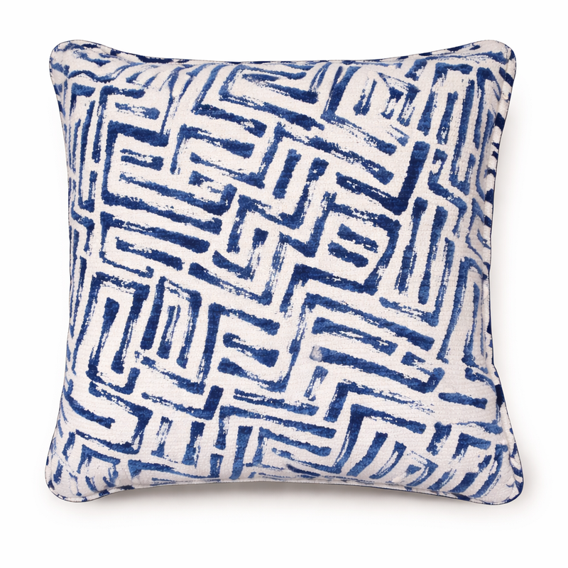 Navy Shell Weave Pillow from Living Point