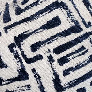 Navy Shell Weave Pillow Fabric Close View from Living Point