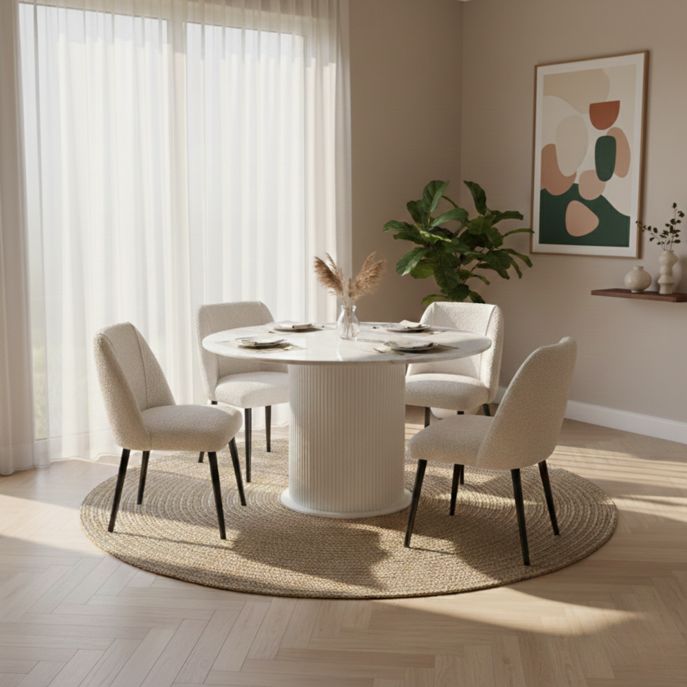 Larson Round Marble Dining Table Living Point