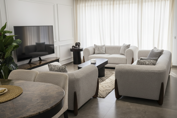 Percia 2-BHK | 24-Piece Bundle Living room from Living point