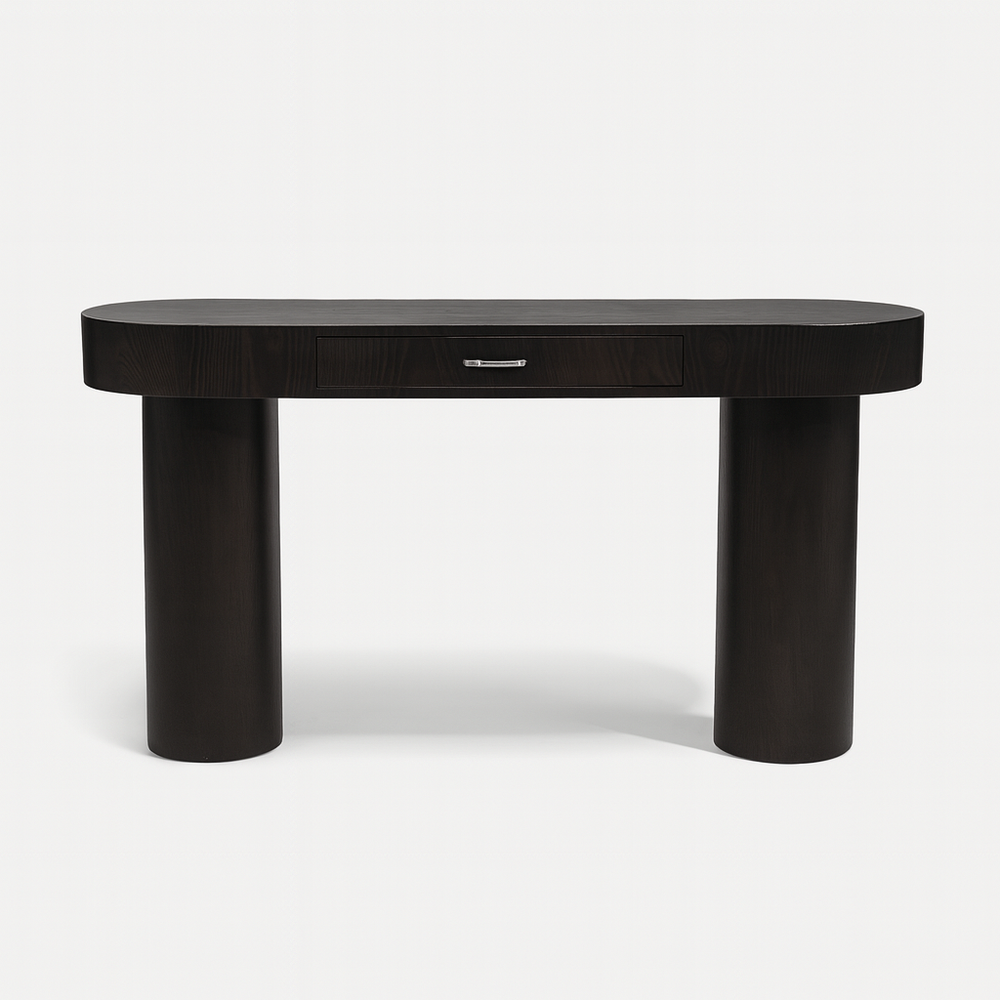 Percia Ash Veneer Console Table Lifestyle Image from Living point