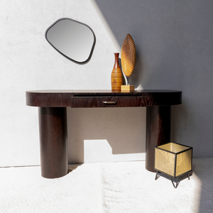 Percia Ash Veneer Console Table Lifestyle Image from Living point