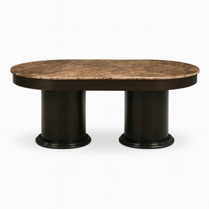 Percia Dining Table with Ash Veneer Marble Top from Living point
