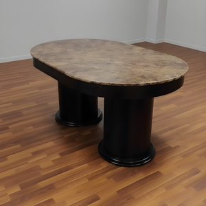 Percia 4  to 6 seater marble top Dining Table Living Point. 