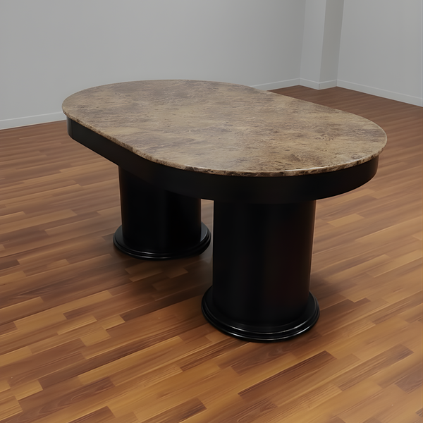 Percia 4  to 6 seater marble top Dining Table Living Point. 