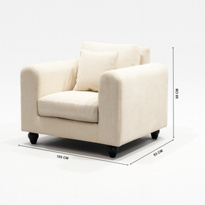Pescara 1 seater accent chair with dimensions from Living point