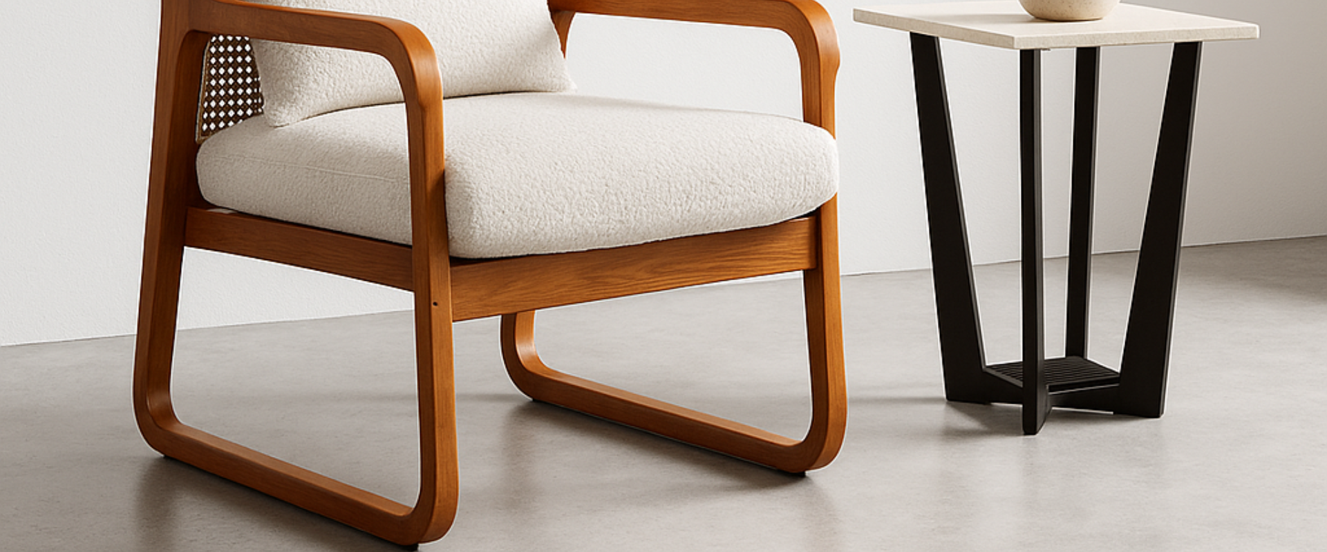 Rattan Chair Category Desktop Banner image of Living point website 