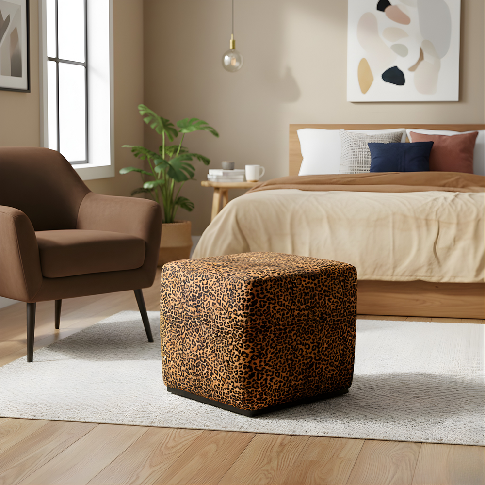 Reina Animal Print Pouf Lifestyle Image from Living point
