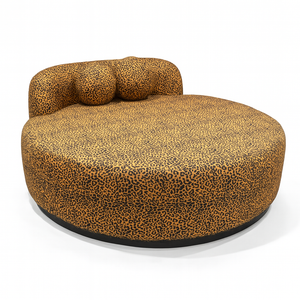 Reina Day Bed Front View with Animal Print fabric from Living point
