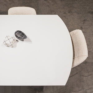 Riga 4 Seater Wooden Dining Table Top Close View from Living point