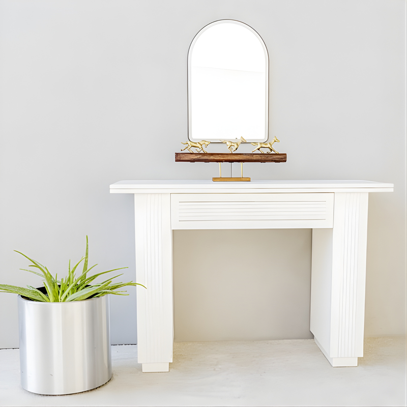 Riga Fluted Console Table Lifestyle View from Living point