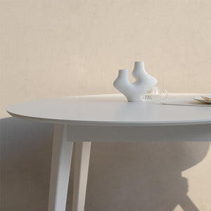 Riga Round Dining Table Top Close View from Living point