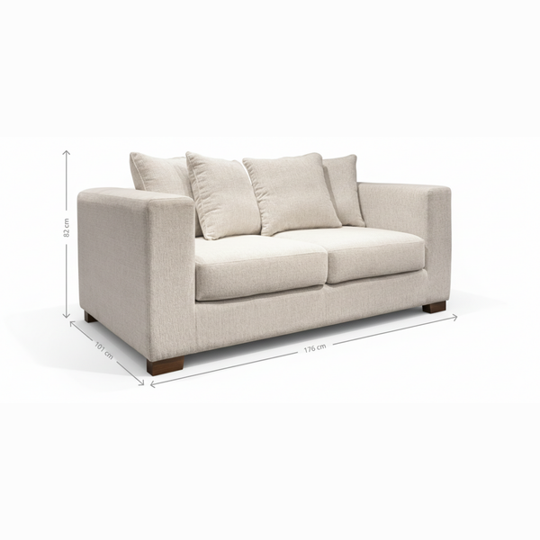 Rodez 2 Seater Sofa With Dimensions