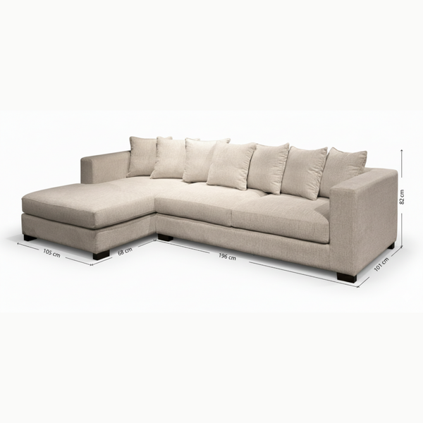 Rodez Corner L shape Sofa with Dimensions from Living point