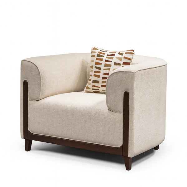 Roxbury Single Seater Sofa Side View from Living point
