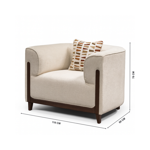 Roxbury Single Seater Sofa with Dimensions from Living point